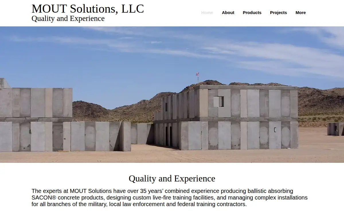 Homepage of Mout Solutions, LLC
