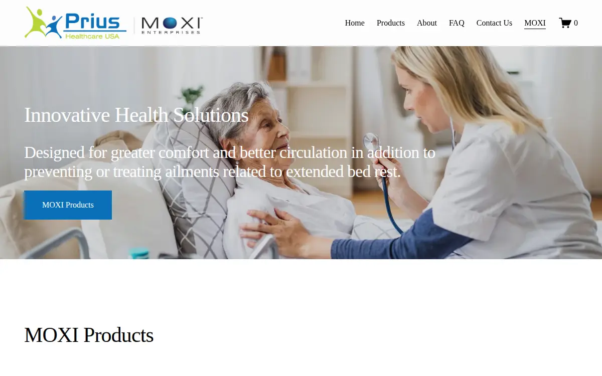 Homepage of Moxi Enterprises, LLC