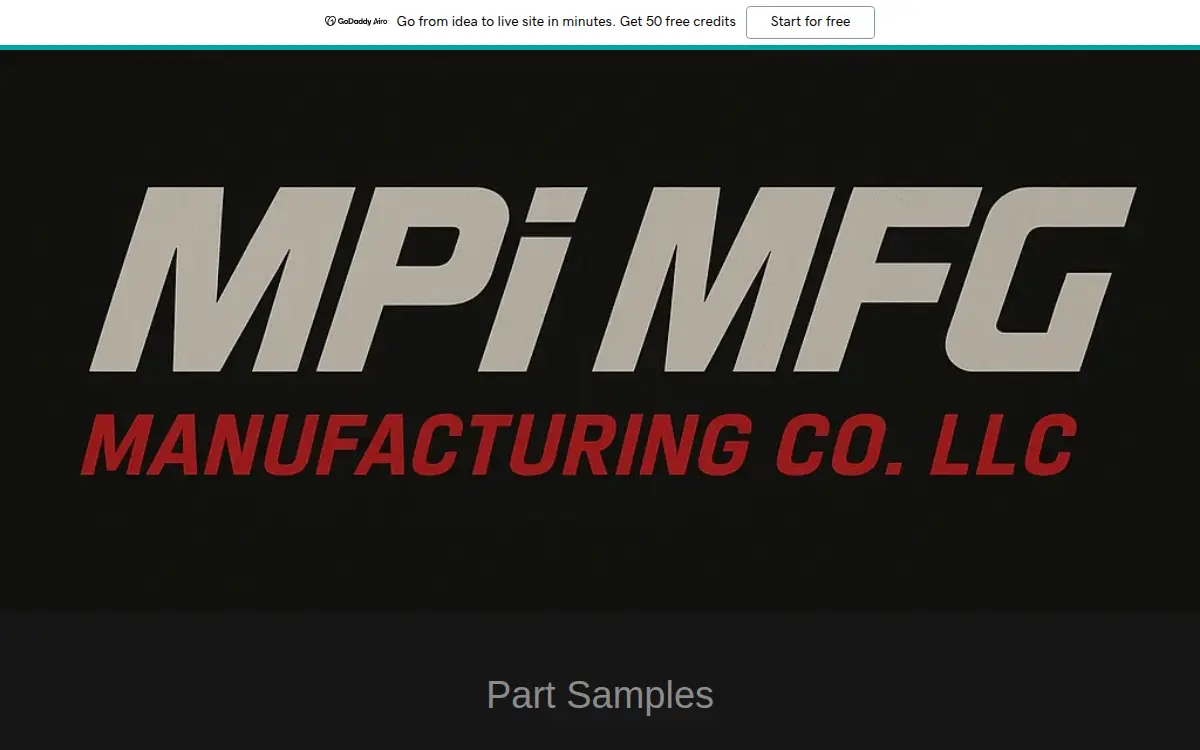 Homepage of Mpi Manufacturing CO. LLC