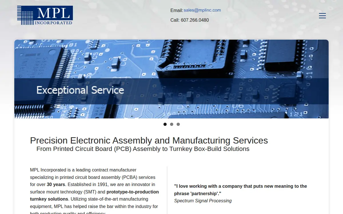 Homepage of Mpl INC