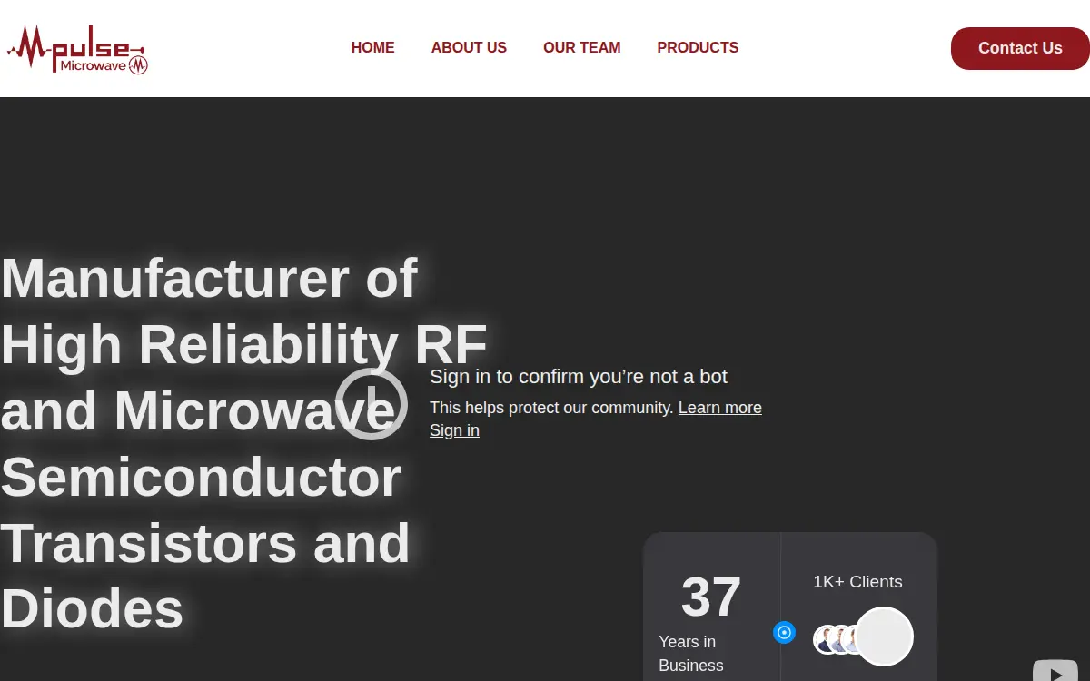 Homepage of M-pulse Microwave, INC
