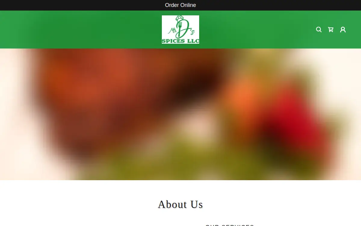 Homepage of Mr Ds Spices LLC