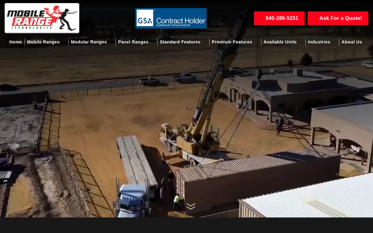 Homepage of Mobile Range Technologies LLC