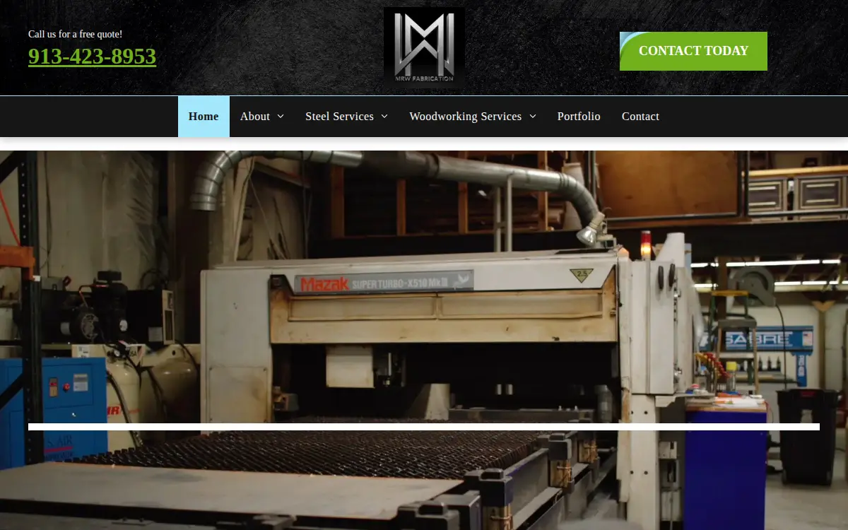 Homepage of Mrw Fabrication LLC