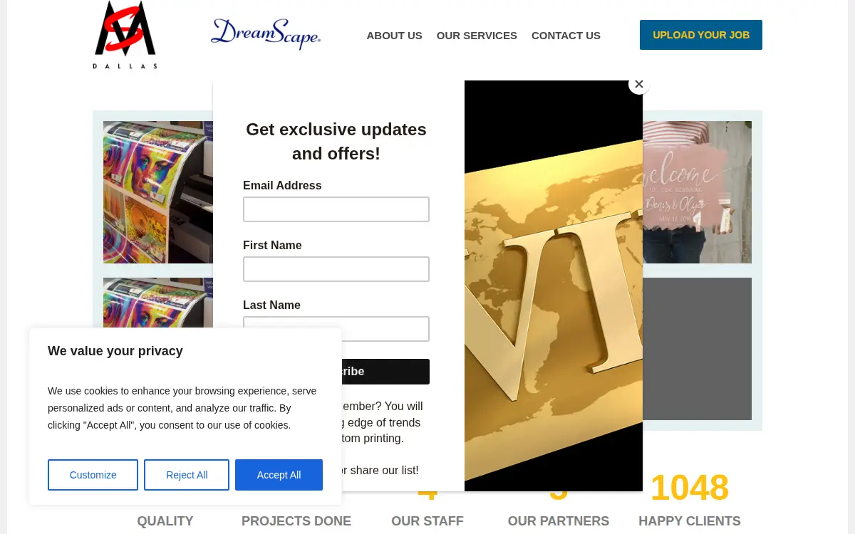 Homepage of Ms Dallas Reprographics, INC.