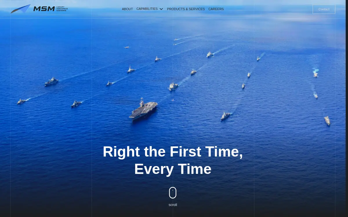 Homepage of M.s.m. Industries, INC.