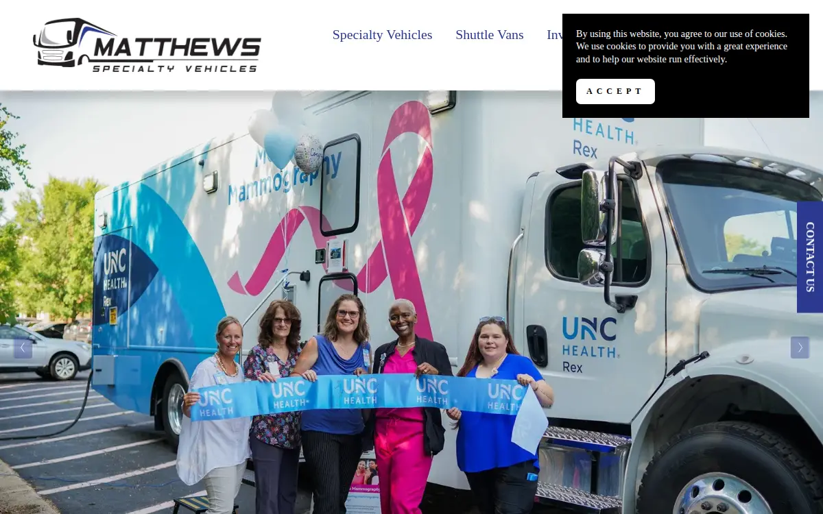 Homepage of Matthews Specialty Vehicles, INC.