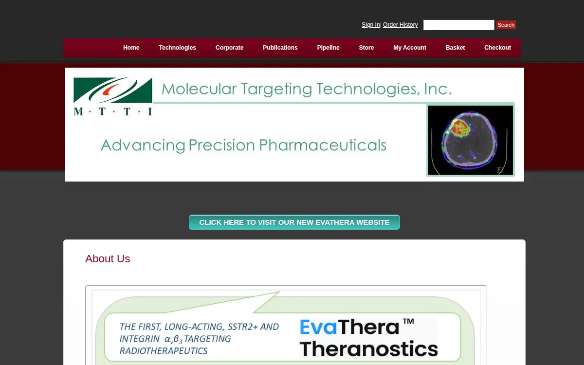 Homepage of Molecular Targeting Technologies, INC.
