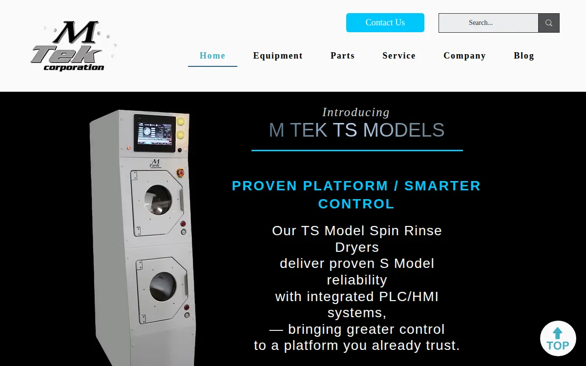 Homepage of M Tek Corporation