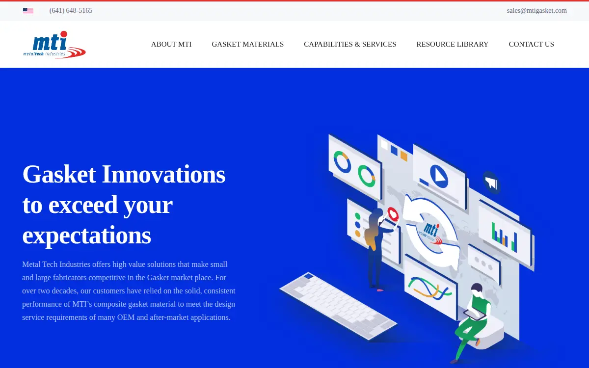 Homepage of Metal Tech Industries, INC.