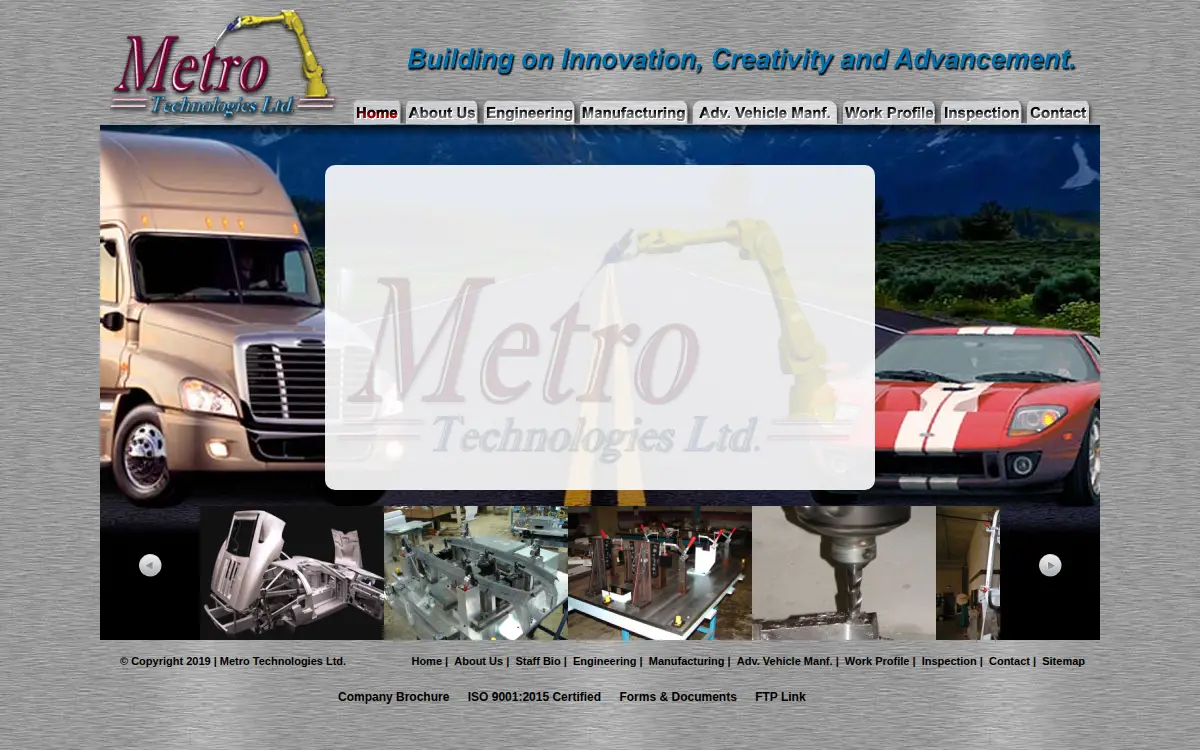 Homepage of Metro Technologies Limited