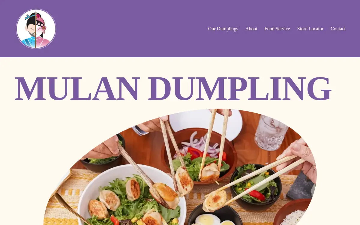 Homepage of Mulan Dumpling LLC