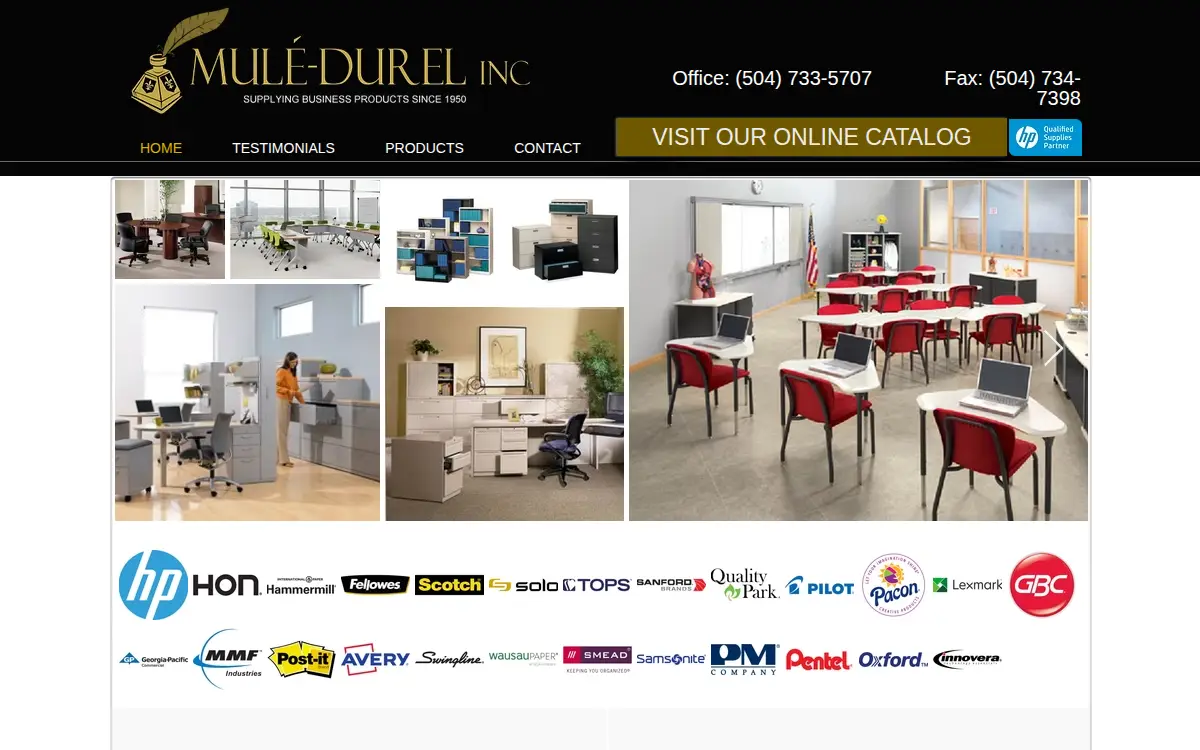 Homepage of Mule-durel INC.