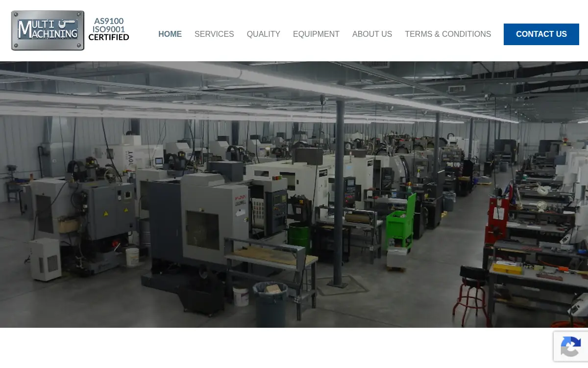 Homepage of Multi-machining Co., INC.