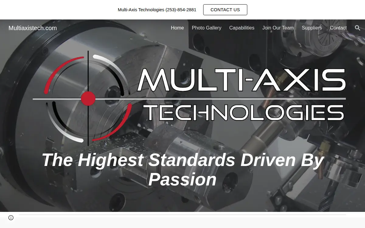 Homepage of Multi-axis Technologies LLC