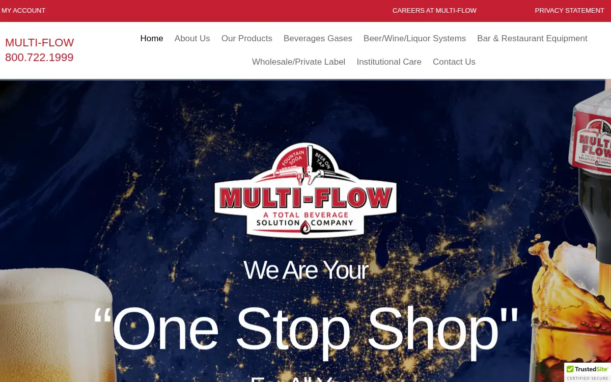 Homepage of Multi-flow Industries, LLC