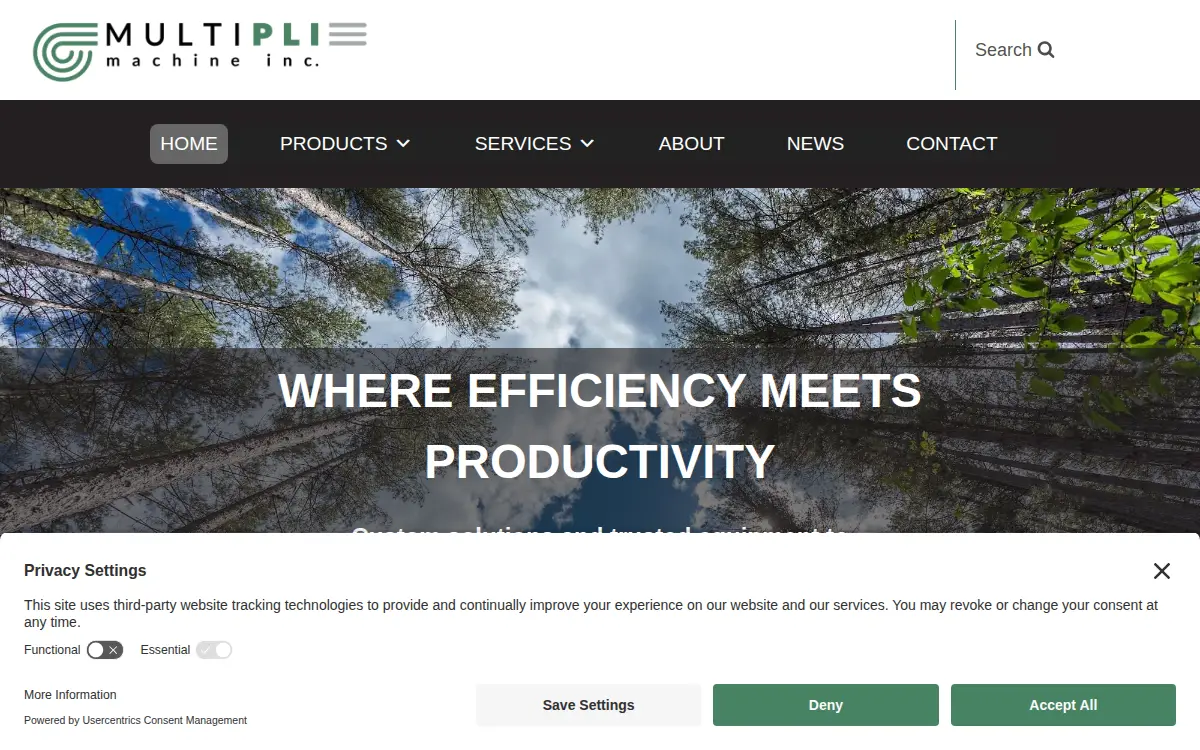 Homepage of Multipli Machine INC