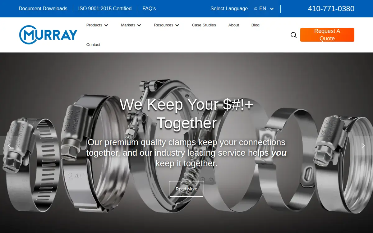 Homepage of Murray Corporation