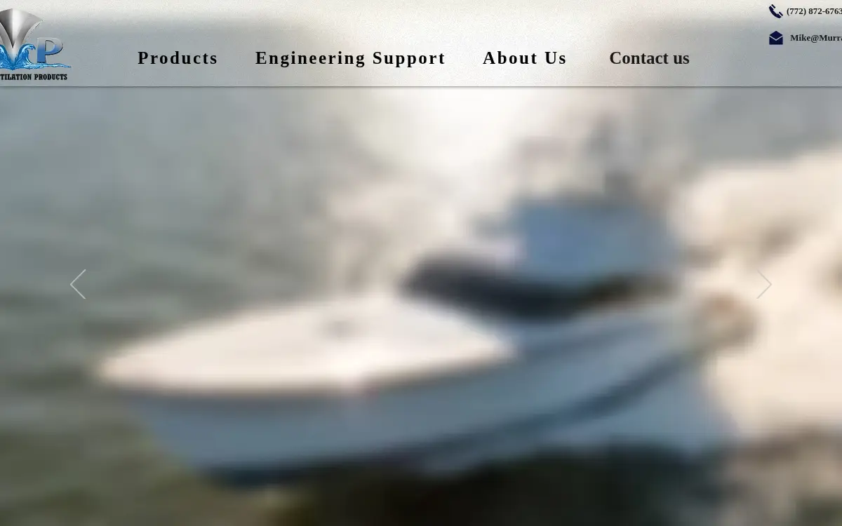 Homepage of Murray Ventilation Products, LLC