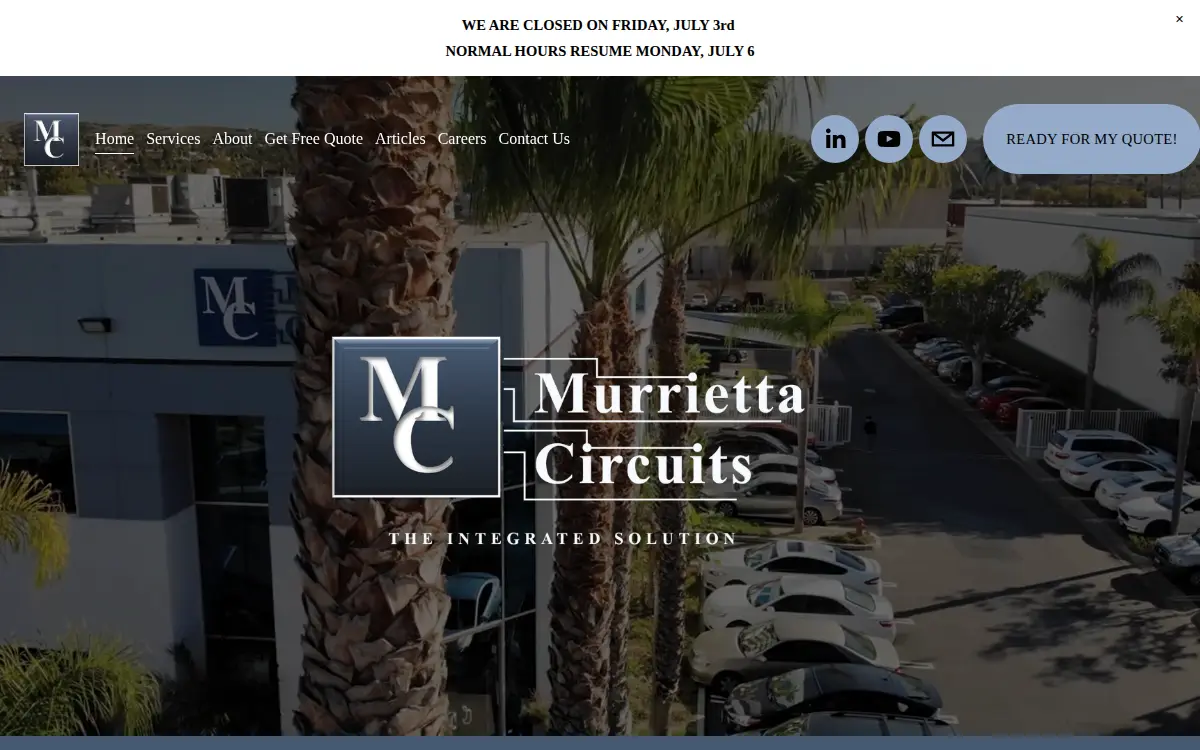 Homepage of Murrietta Circuits