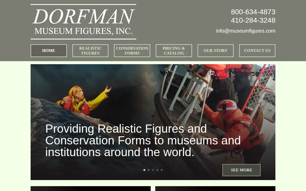 Homepage of Dorfman Museum Figures INC