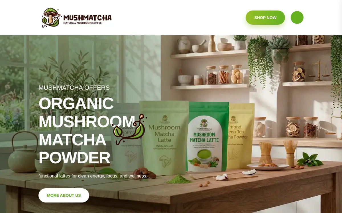 Homepage of Mushmatcha.llc