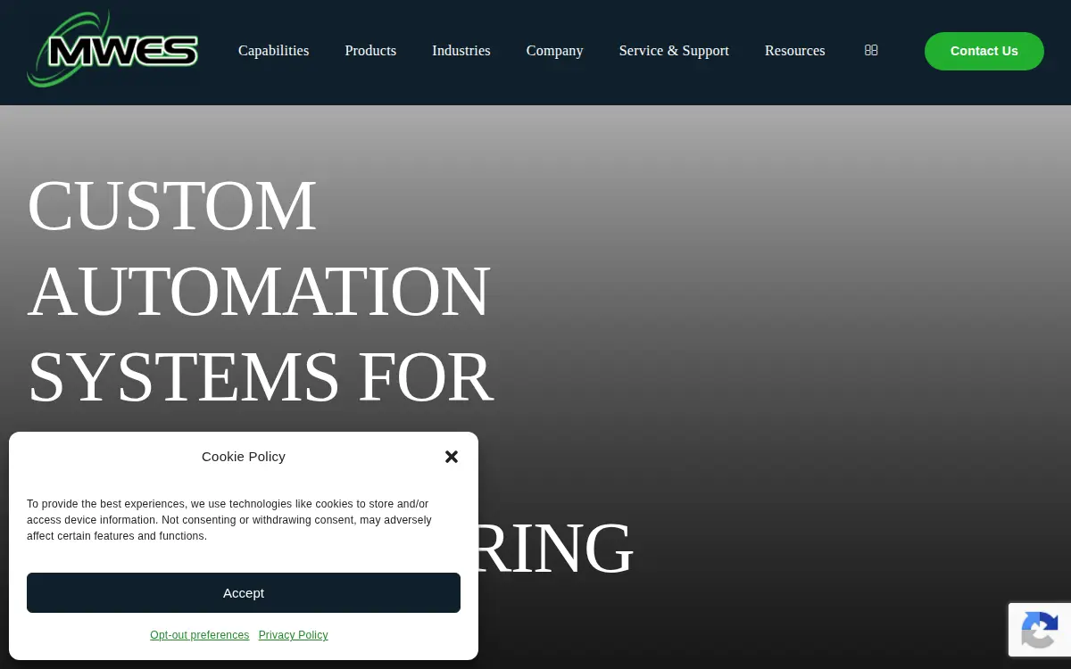 Homepage of Midwest Engineered Systems, INC.