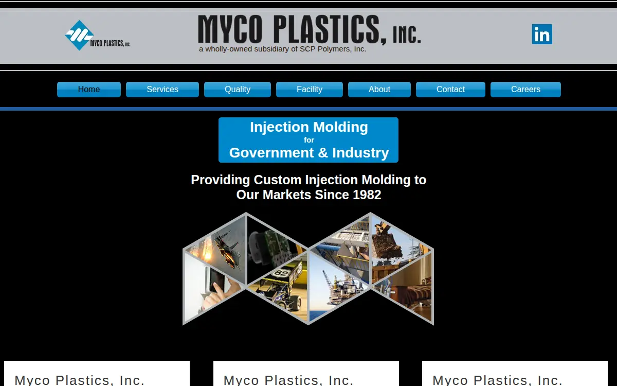 Homepage of Myco Plastics, INC