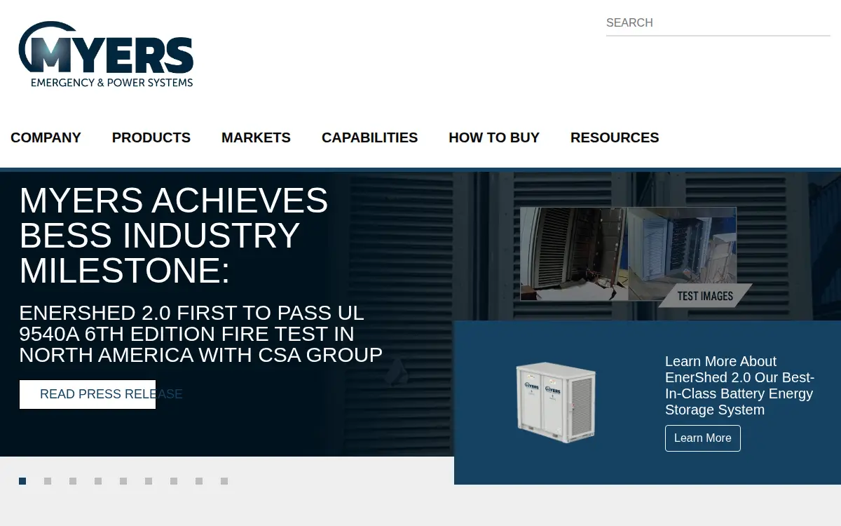Homepage of Myers Emergency Power Systems LLC