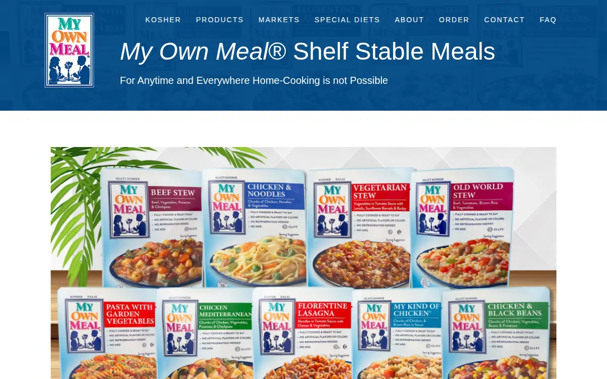 Homepage of My Own Meals INC
