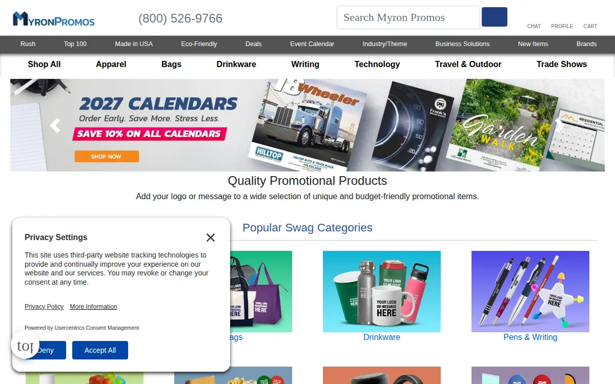 Homepage of Myron CORP