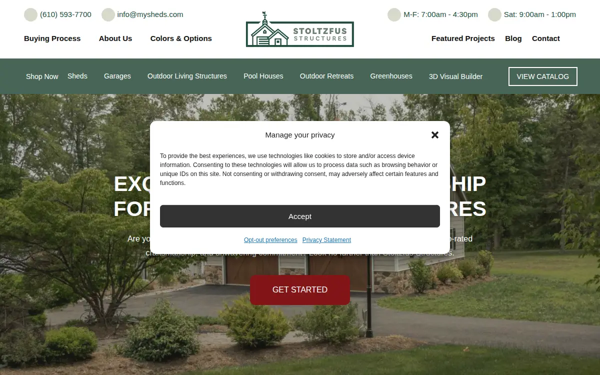 Homepage of Stoltzfus Structures LLC