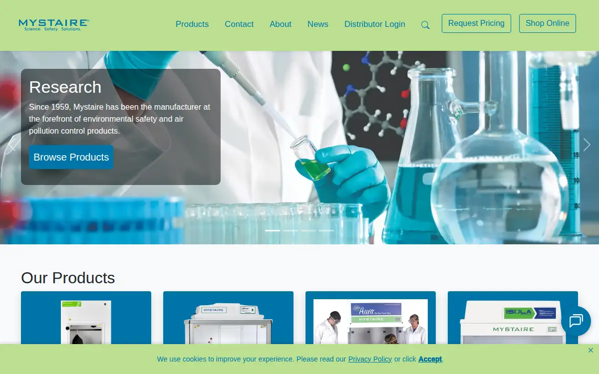 Homepage of Mystaire INC