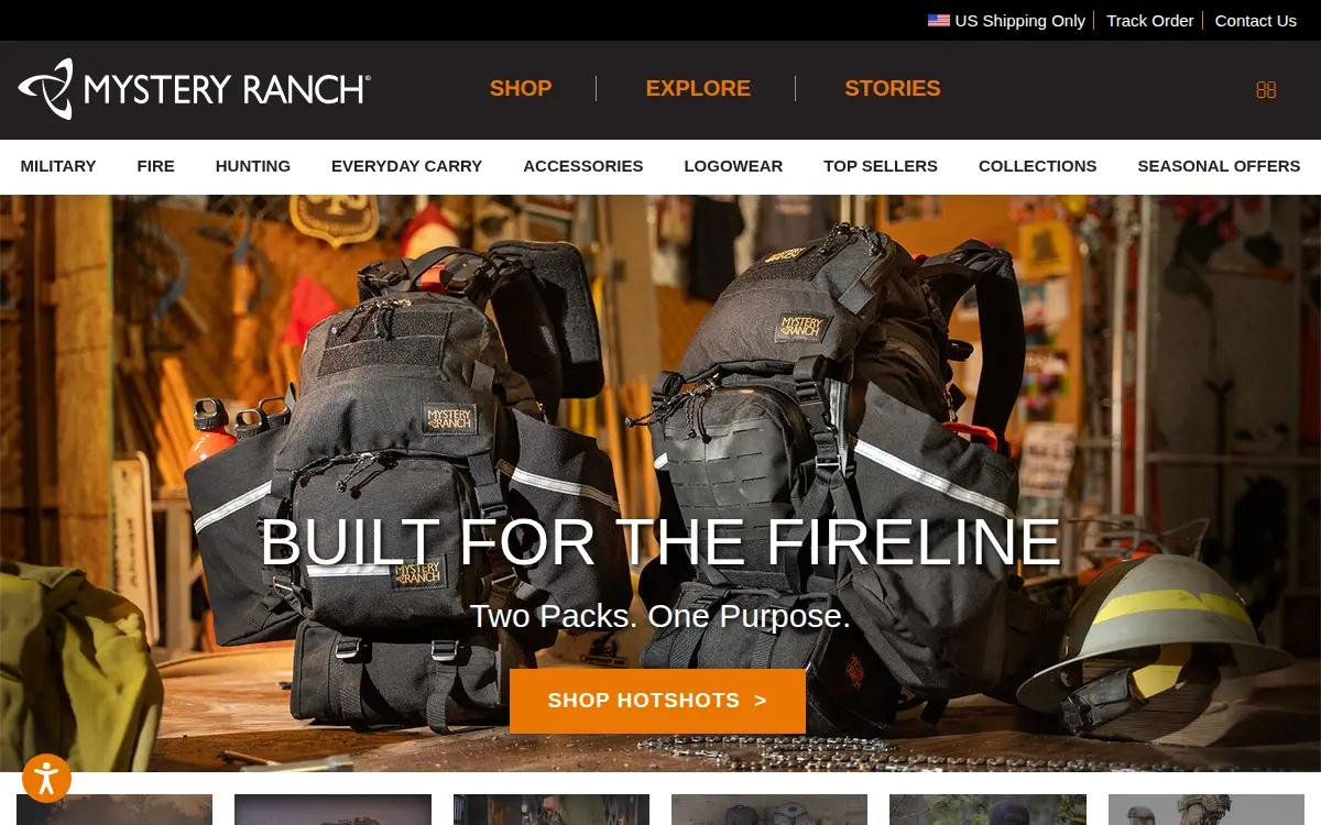 Homepage of Mystery Ranch LLC