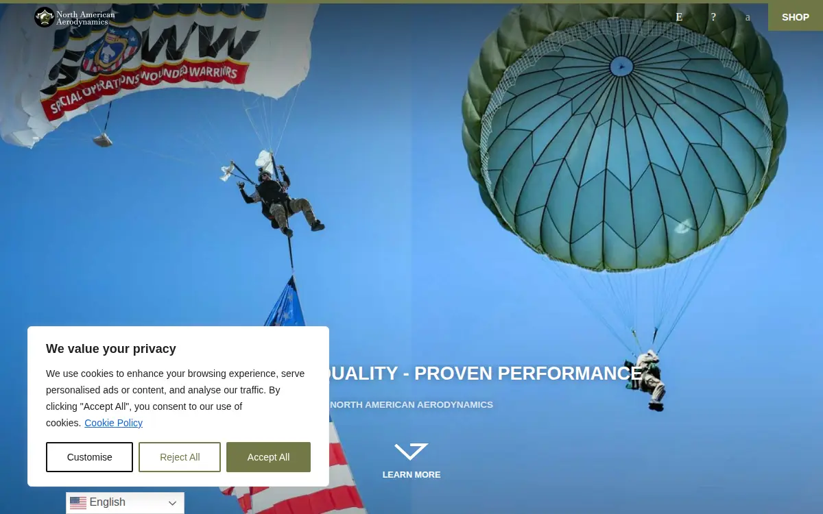 Homepage of North American Aerodynamics, INC.