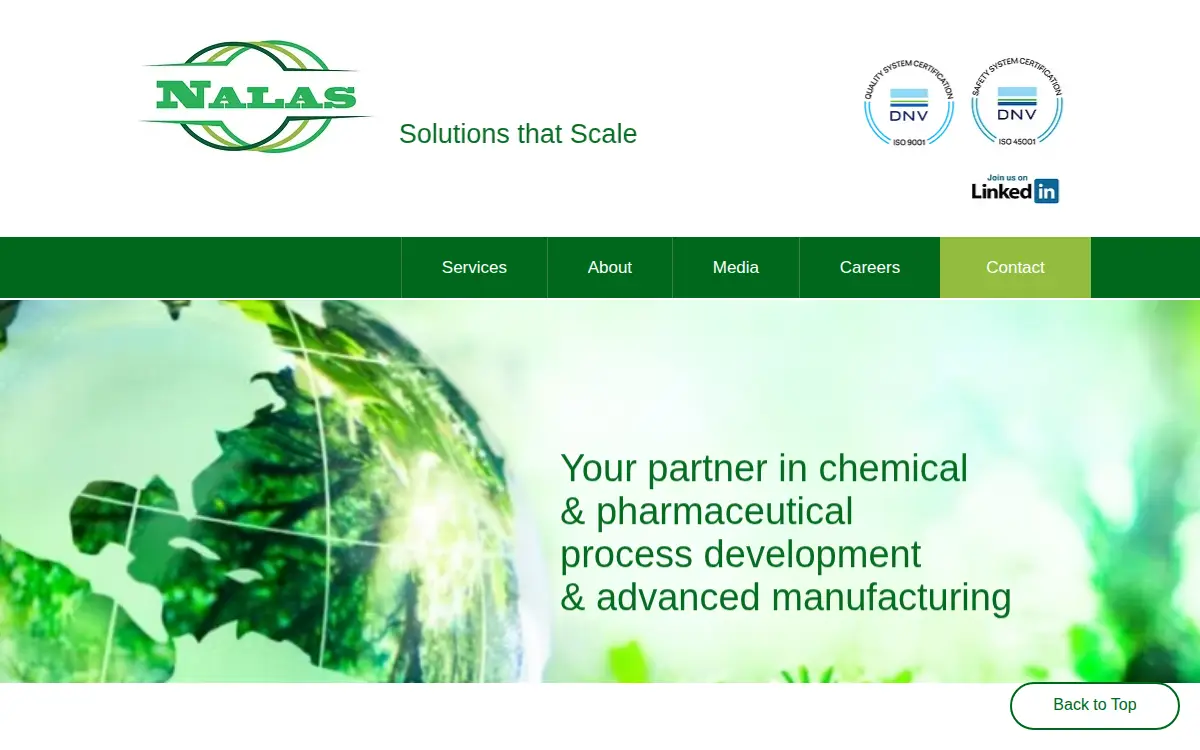Homepage of Nalas Engineering Services, LLC