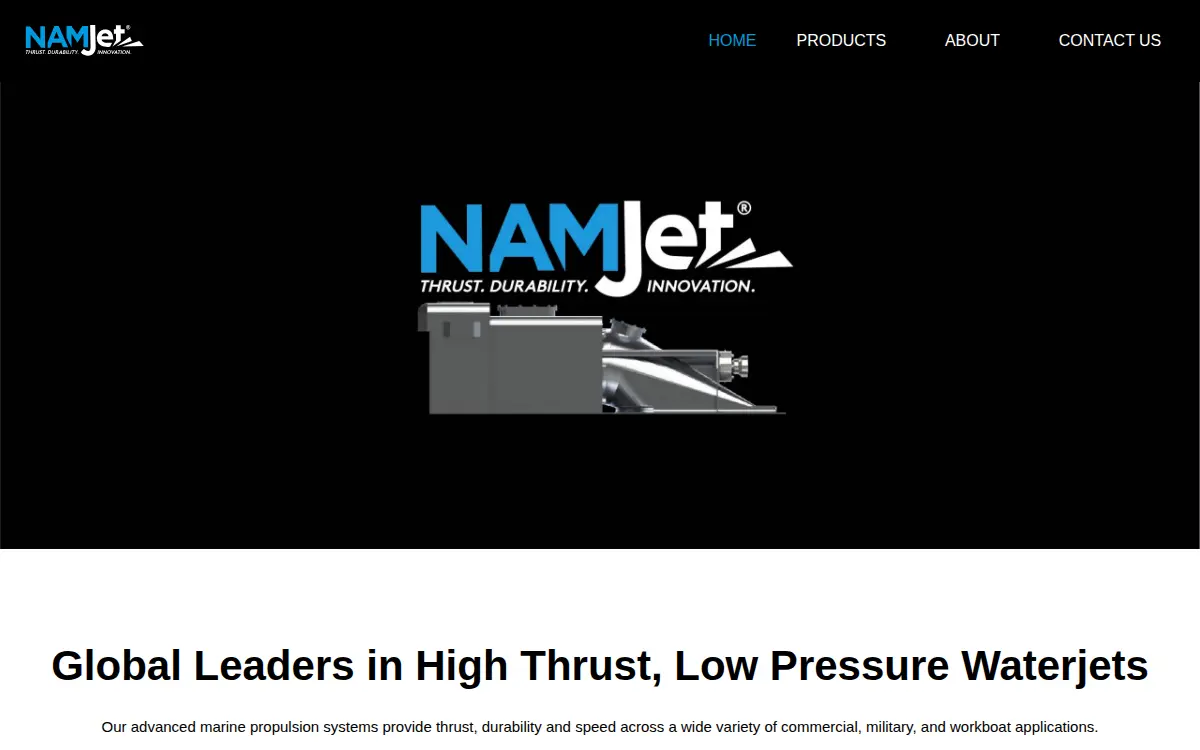 Homepage of Namjet LLC