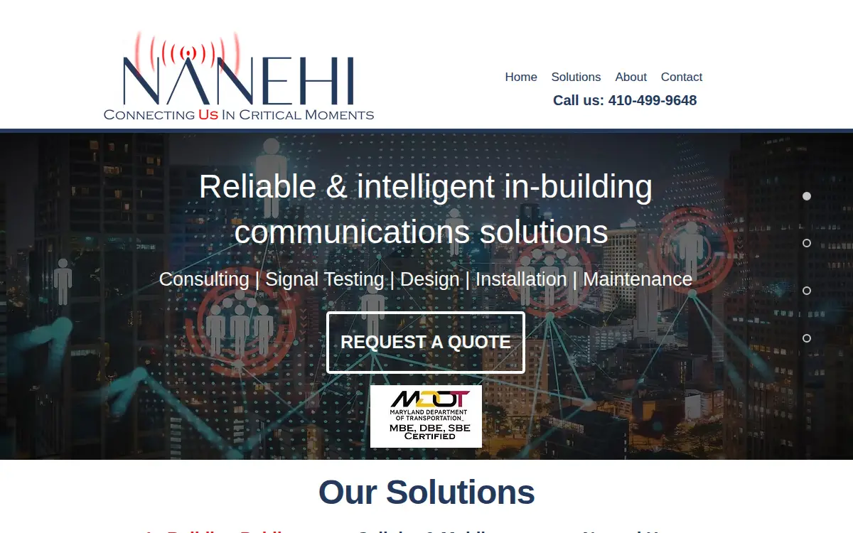 Homepage of Nanehi Networks LLC