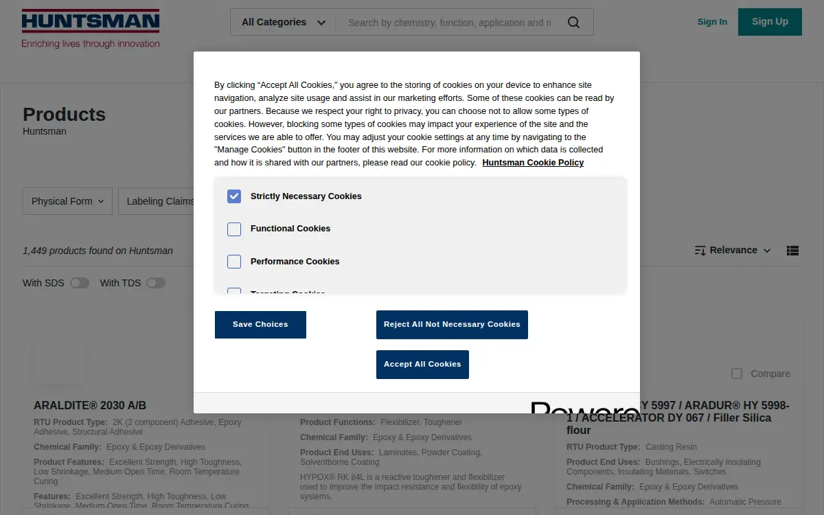 Homepage of Huntsman Nanocomp LLC