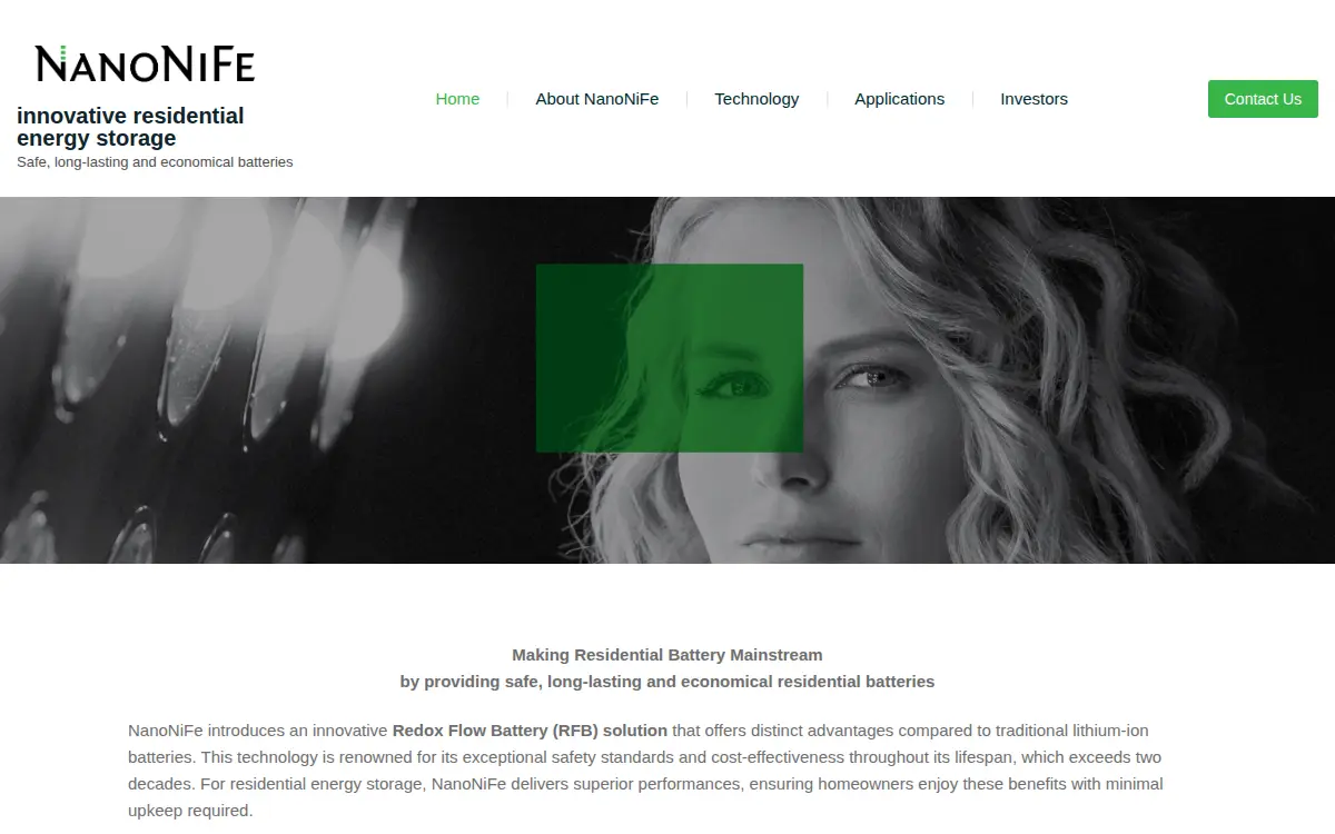 Homepage of Nanonife LLC