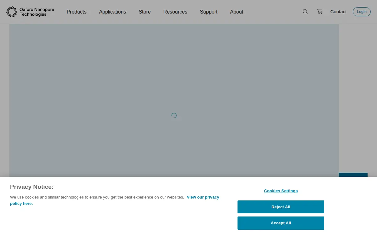 Homepage of Oxford Nanopore Technologies INC