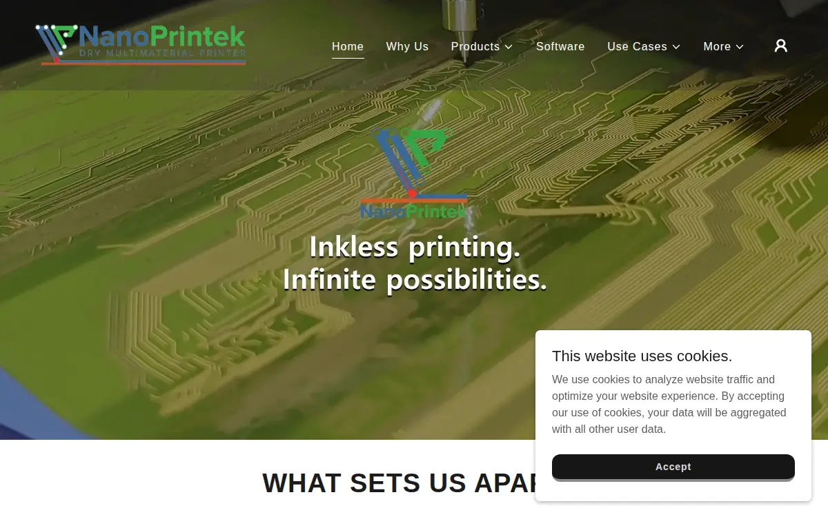 Homepage of Nanoprintek, INC.