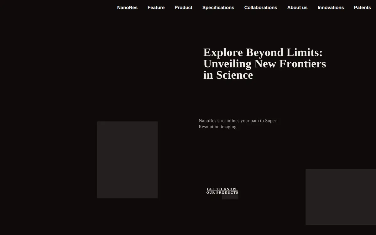 Homepage of Nanores LLC