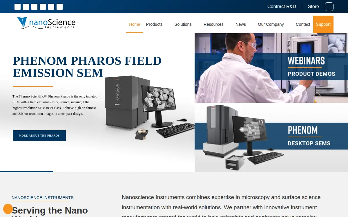 Homepage of Nanoscience Instruments INC