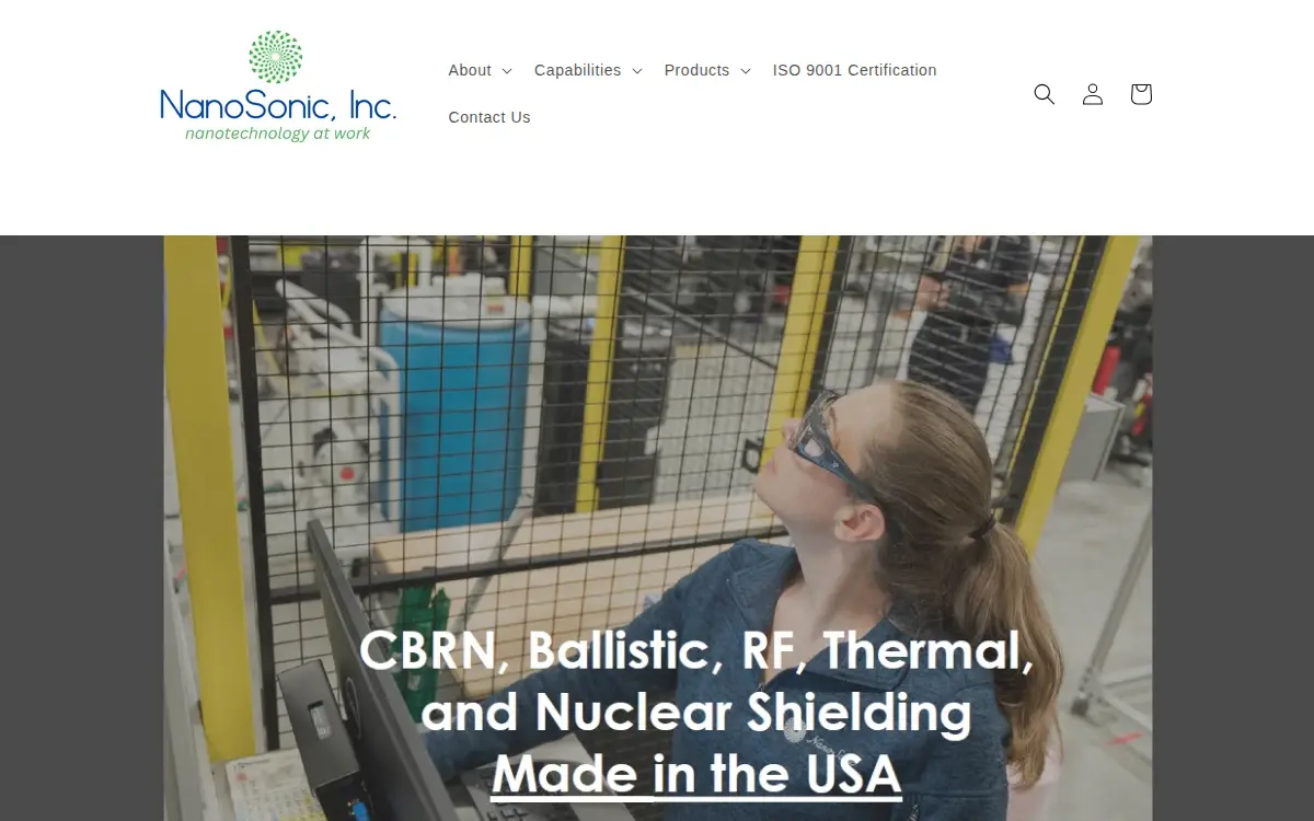 Homepage of Nanosonic INC.