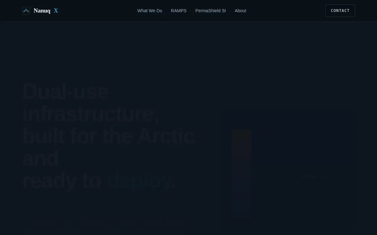Homepage of Nanuqx Industries, INC.