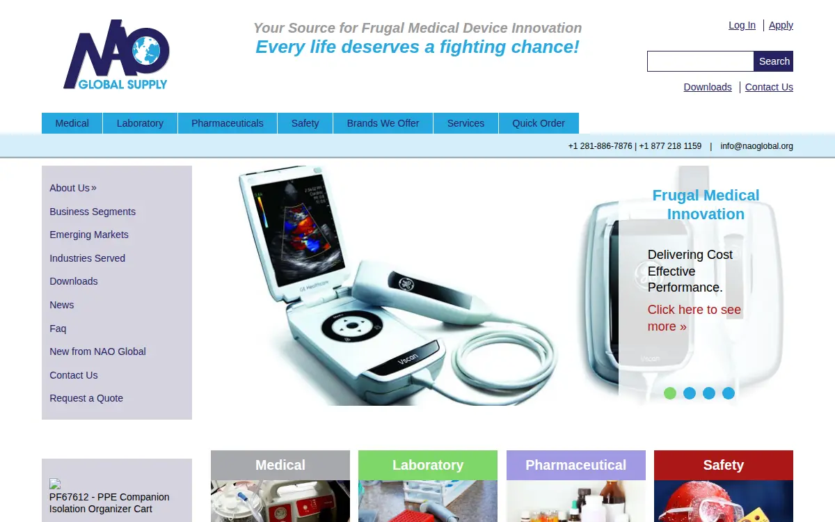 Homepage of Nao Global Health LLC