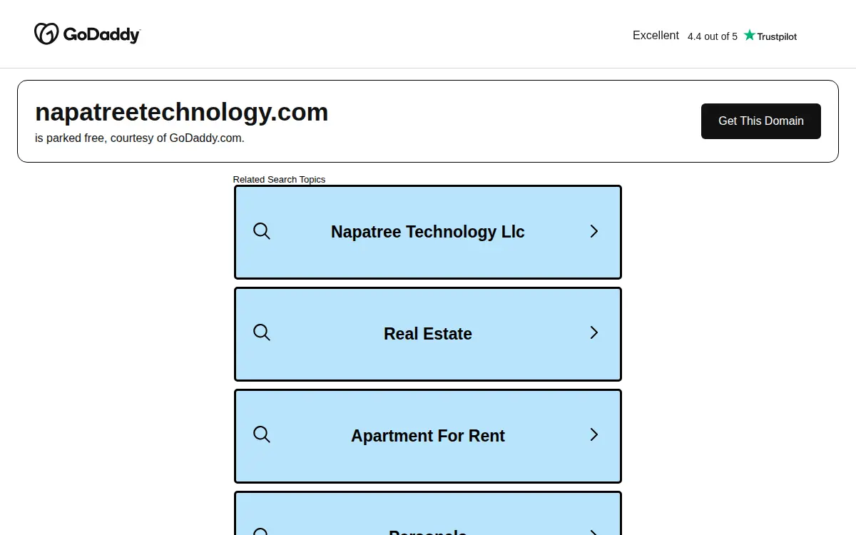 Homepage of Napatree Technology LLC
