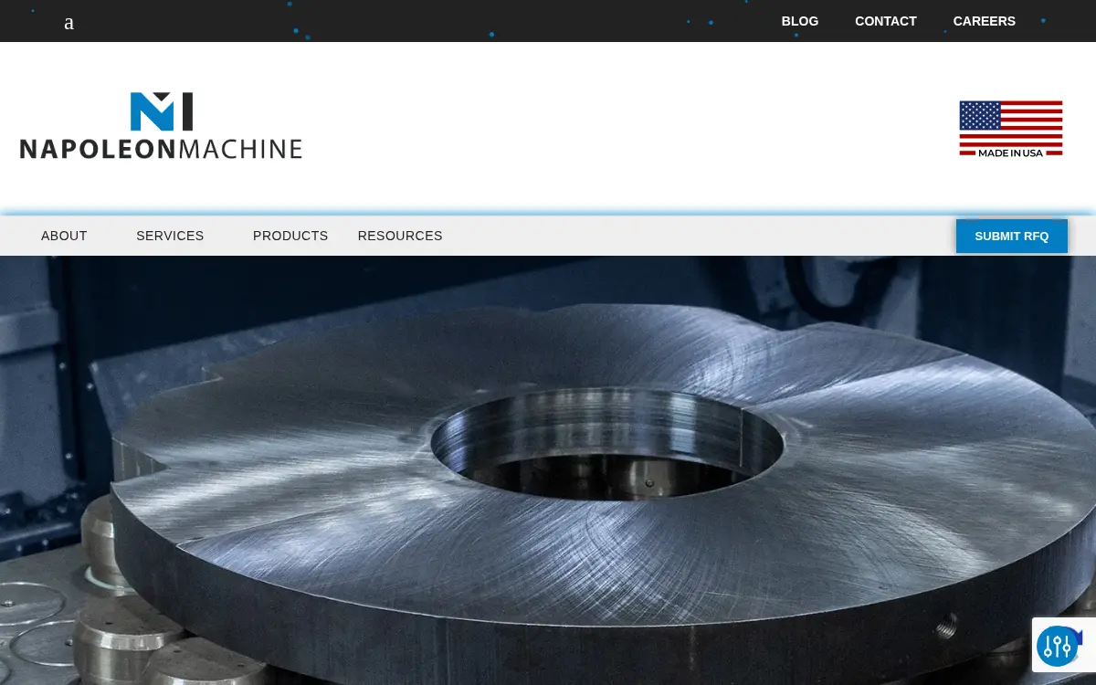 Homepage of Napoleon Machine LLC