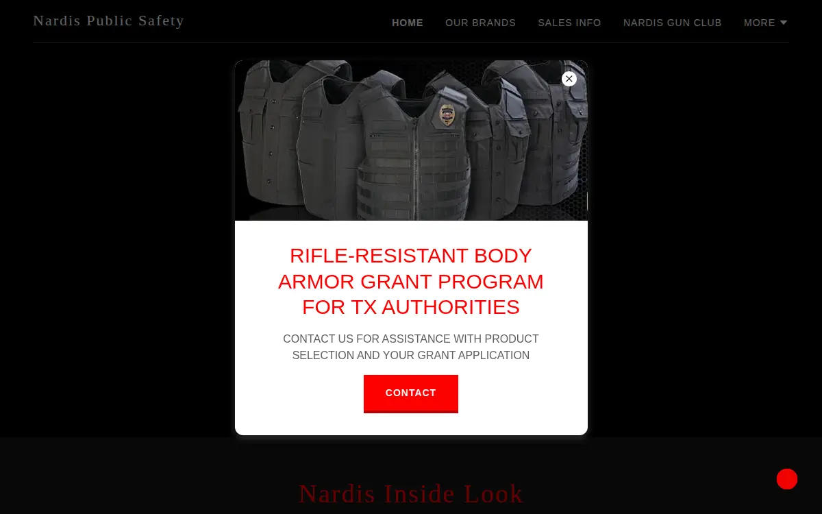 Homepage of Nardis, INC.